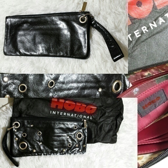 Hobo International Leather Wristlet Clutch Bag
